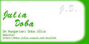 julia doba business card